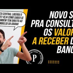 NOVO SITE do BANCO CENTRAL para consultar os VALORES A RECEBER DOS BANCOS