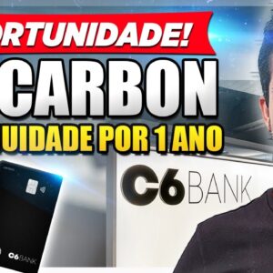 C6 Carbon SEM ANUIDADE por 1 ano - Veja como conseguir o cartão black do c6 sem anuidade!