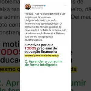 LUCIANA GENRO: 5 MOTIVOS PARA ENSINAR EDUCAÇÃO FINANCEIRA NAS ESCOLAS!