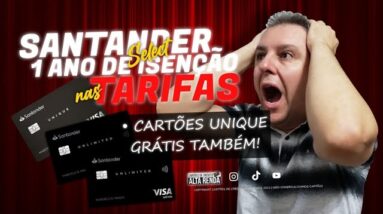 💳SANTANDER SELECT ISENÇÃO DE TARIFAS/CARTÕES DE CRÉDITO BLACK GRÁTIS POR UM ANO PARA NOVOS CLIENTES