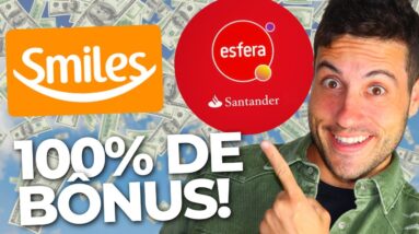 Lucrar R$1.904,78 com Milhas! 100% de Bônus nas transferências de Pontos Esfera e Smiles