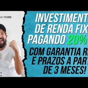 RENDA FIXA PAGANDO MAIS DE 20%! (Setor Imobiliário / Prazo de 3 Meses / Garantia Real / INCO)