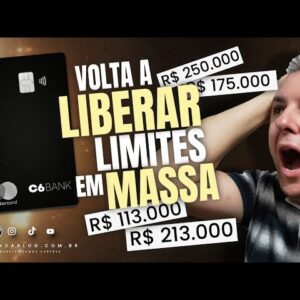 💳C6BANK COMEÇOU A LIBERAR EM MASSA NOVAMENTE LIMITES PARA SEUS CLIENTES, VEJA OS VALORES LIBERADOS.