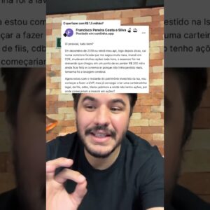 Perdeu R$ 200 mil em COEs e girando a carteira