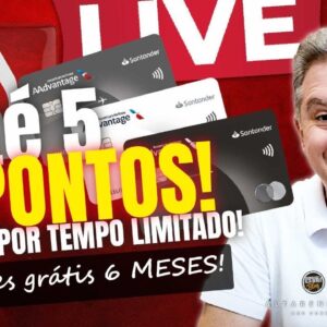 💳LIVE: CARTÃO GRÁTIS POR 6 MESES DO SANTANDER, ATÉ 5 PONTOS NOS CARTÕES PARTICIPANTES, AETERNUM BRA?