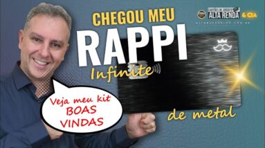 💳Chegou meu Cartão Visa Infinite do Rappi de Metal, veja o Kit de boas vindas e a pontuação até 12%