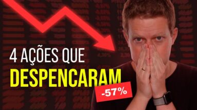 4 AÇÕES BARATAS QUE DESPENCARAM | Mais de 50% de queda!