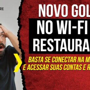 NOVO GOLPE PELA REDE WI-FI DO RESTAURANTE (Golpe para acessar CONTAS e REDES SOCIAIS pelo WIFI)