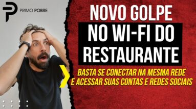 NOVO GOLPE PELA REDE WI-FI DO RESTAURANTE (Golpe para acessar CONTAS e REDES SOCIAIS pelo WIFI)