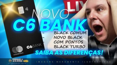 💳C6BANK E SUA GRANDE NOVIDADE, MAIS UM CARTÃO MASTERCARD BLACK LANÇADO HOJE PELO C6BANK. 4 NO TOTAL